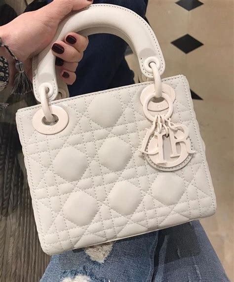 lady dior bag white.